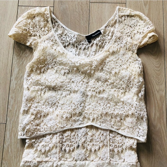 The Kooples Layered Lace Mini Dress in Cream White Size 38 /US Size M - Picture 9 of 15